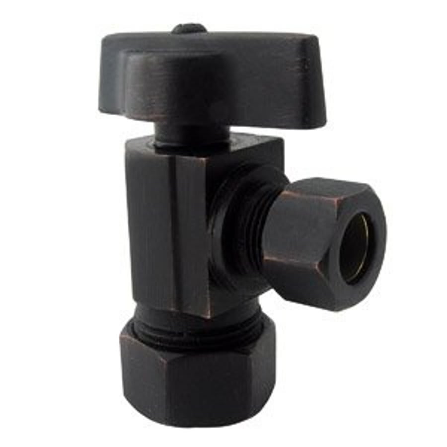 Quarter Turn Angle Stop, 5/8 x 3/8 in, Comp, Bronze