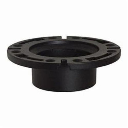 DWV Closet Flange, 4 x 3 in, Hub, ABS