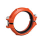 Rigid Coupling, 12 in, Groove, Ductile Iron, Enamel Painted