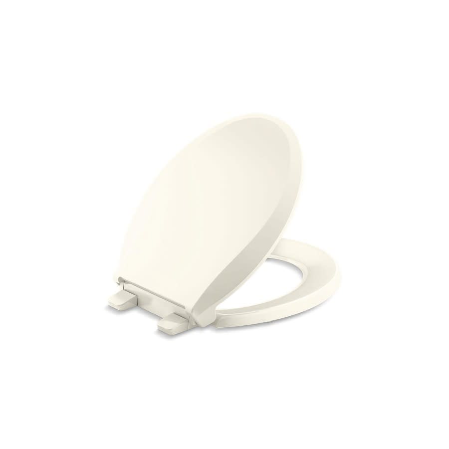 Cachet® Toilet Seat, Round Front Bowl, Closed Front, With Cover, Plastic, Biscuit