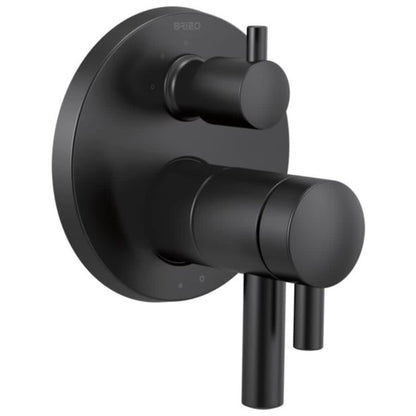 Odin Thermostatic Valve Trim with Integrated Volume Control and 3 Function Diverter for Two Shower Applications - Less Rough-In