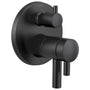 Odin Thermostatic Valve Trim with Integrated Volume Control and 3 Function Diverter for Two Shower Applications - Less Rough-In