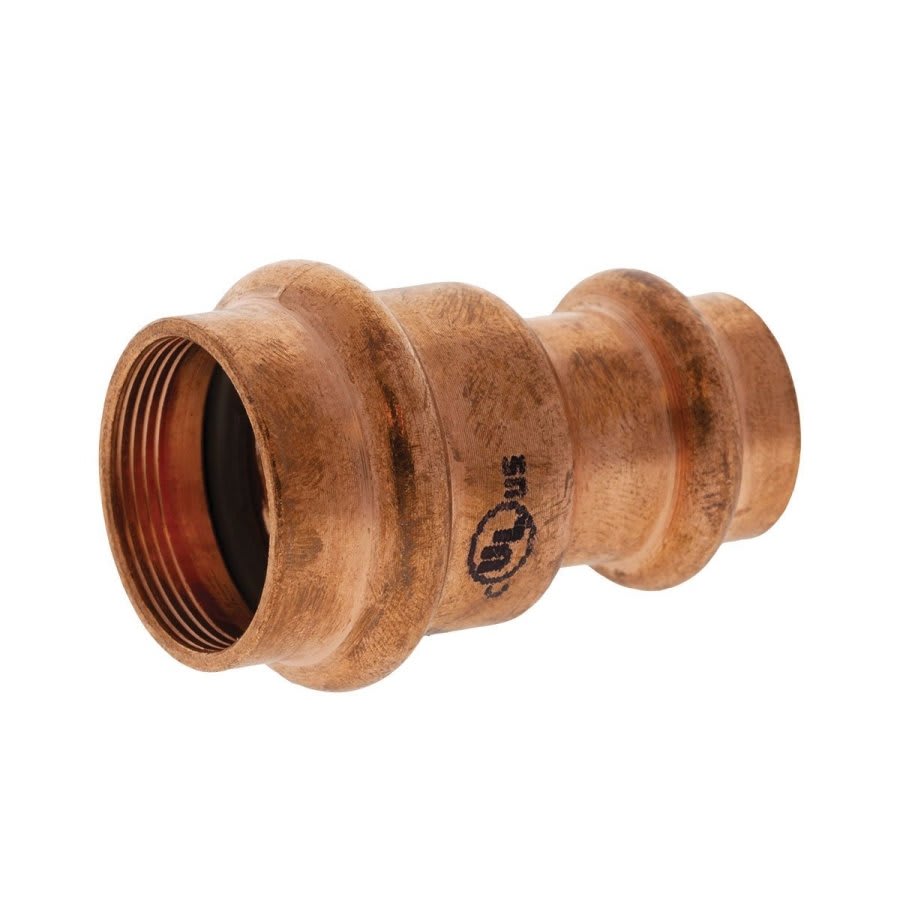 Reducer Coupling, 1/2 x 3/8 in, Press, Copper