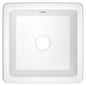 Single Bowl Bar Sink, Top/Under Mount, 18 x 18 in, 6-9/16 in Bowl Depth, Fireclay, White