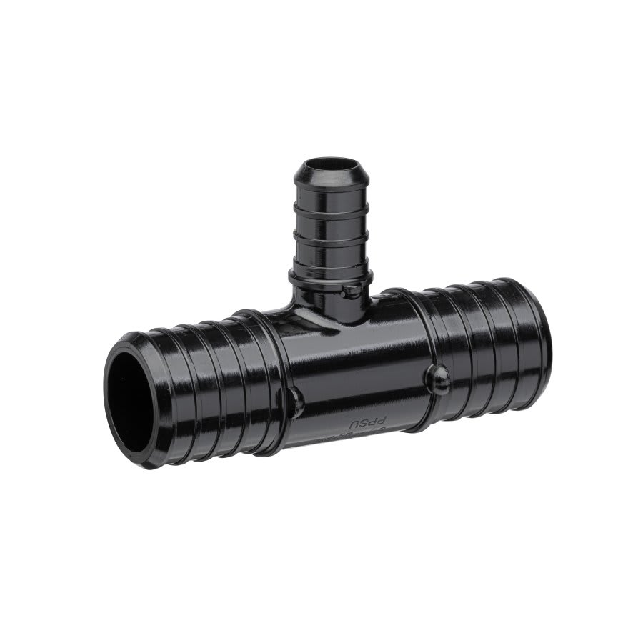 QickSert CR® Tee, 1 x 1/2 in, Crimp PEX, Poly