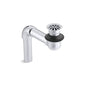 Grid Bathroom Sink Offset Drain, 1-1/4 in, Polished Chrome, Brass Drain