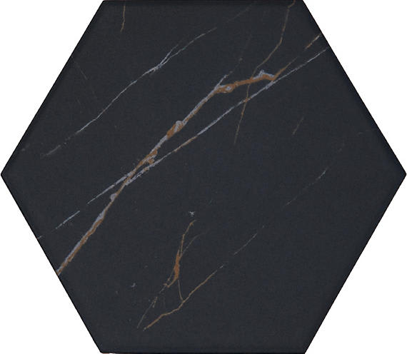 Perpetuo Infinite Black Hexagon 8X8 Matte