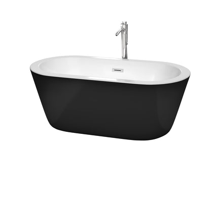 Mermaid Freestanding Bathtub - 59.75W x 23H x 29.25D