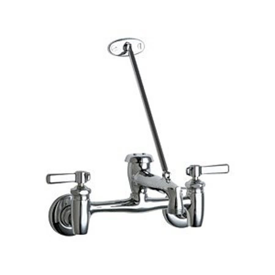 Utility Sink Faucet, Wall Mount, ADA, Lever Handle, Polished Chrome