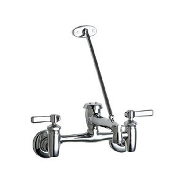 Utility Sink Faucet, Wall Mount, ADA, Lever Handle, Polished Chrome