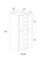 Pantry Cabinet - 24"W x 96"H x 24"D - 2D