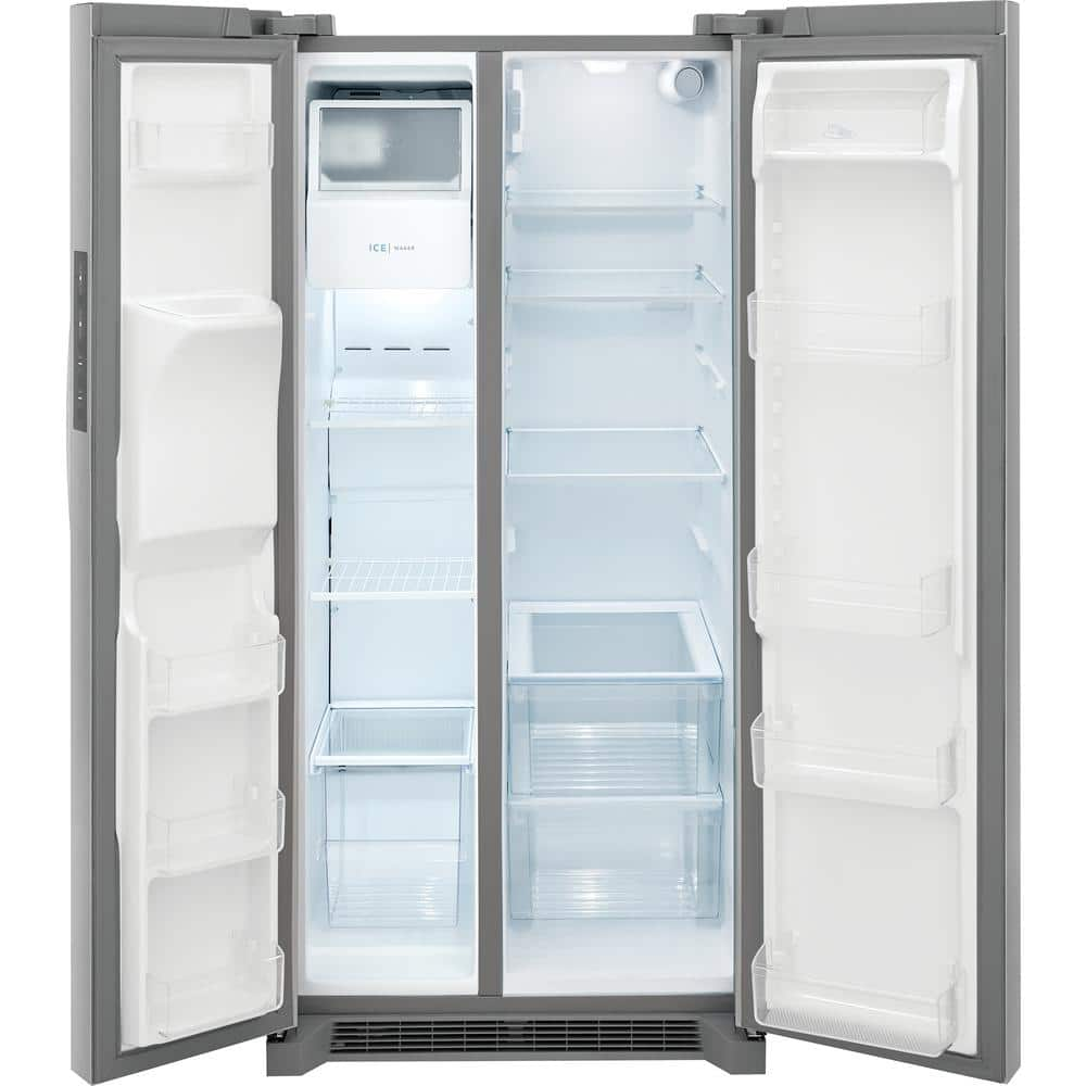 33 in. 22.3 cu. ft. Side by Side Refrigerator in Stainless Steel, Standard Depth