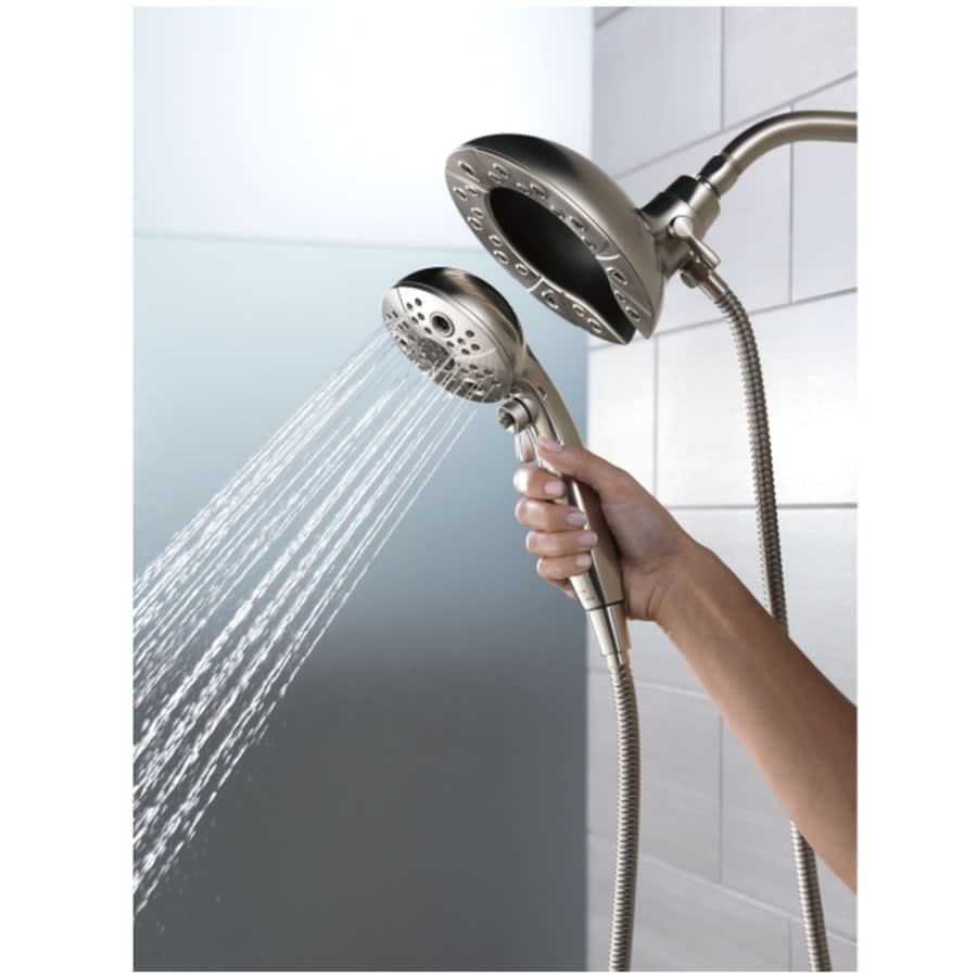 Universal Showering Round 1.75 GPM Multi Function 2-in1 In2ition Shower Head and Hand Shower with Touch Clean, H2Okinetic and MagnaTite Technology