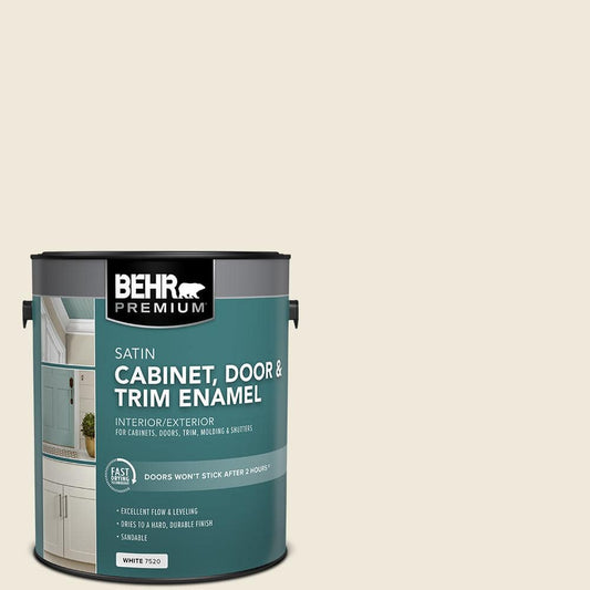 1 gal. #AE-25 Colony White Satin Enamel Interior/Exterior Cabinet, Door & Trim Paint