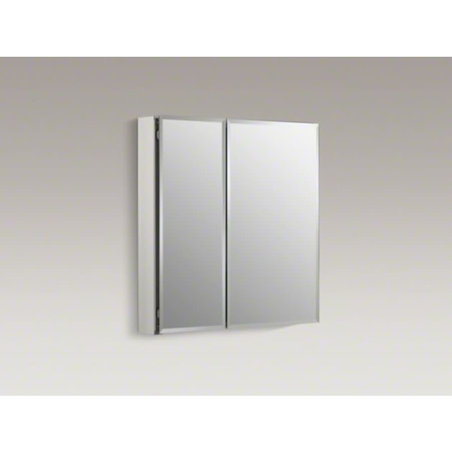 25" x 26" Double Door Reversible Hinge Frameless Mirrored Medicine Cabinet