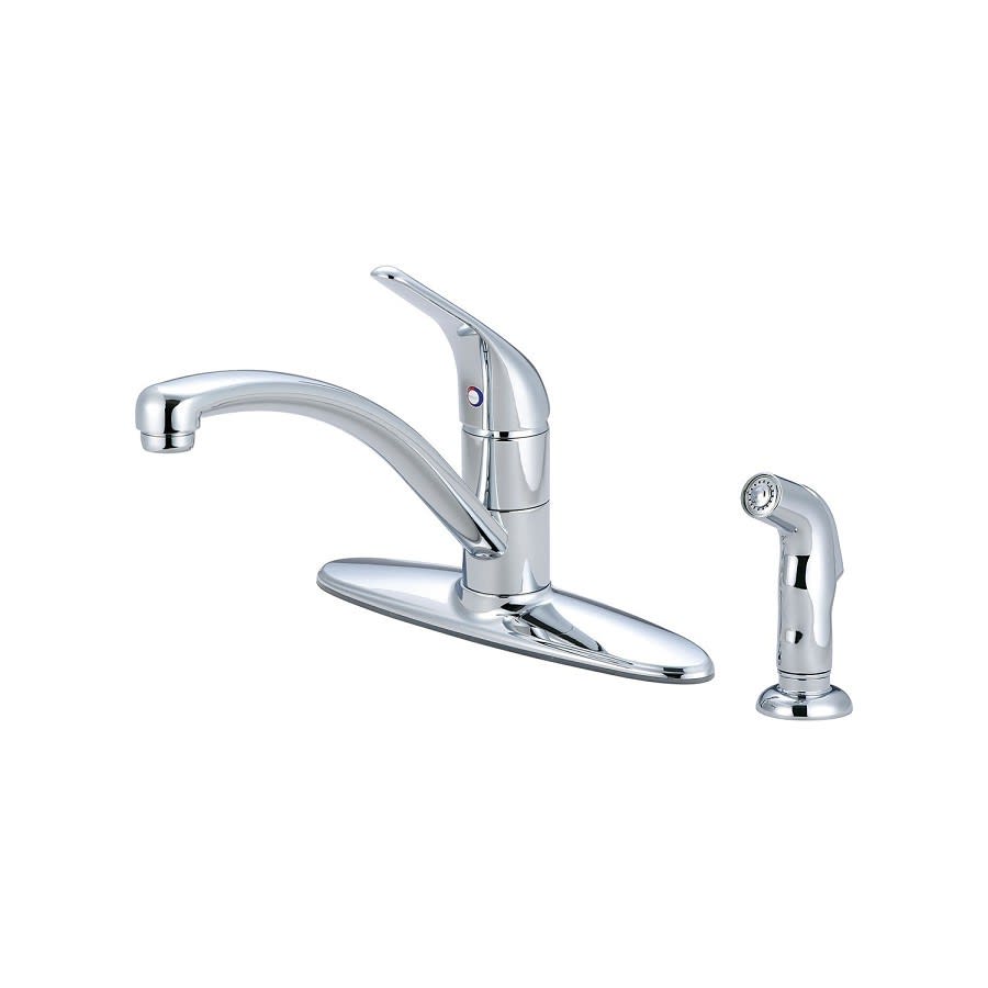 Legacy Kitchen Faucet, Deck Mount, ADA, 1 Lever Handle, 4-Hole, Polished Chrome