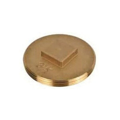 Raised Head Plug, 6 in, MNPT, Brass, Rough Brass