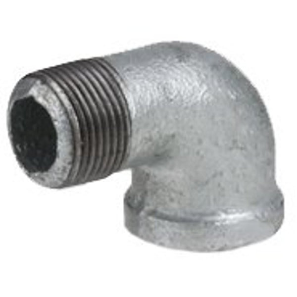 90 deg Street Elbow, 4 in, MNPT x FNPT, 150 lb, Malleable Iron, Galvanized