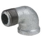 90 deg Street Elbow, 1/8 in, MNPT x FNPT, 150 lb, Malleable Iron, Galvanized