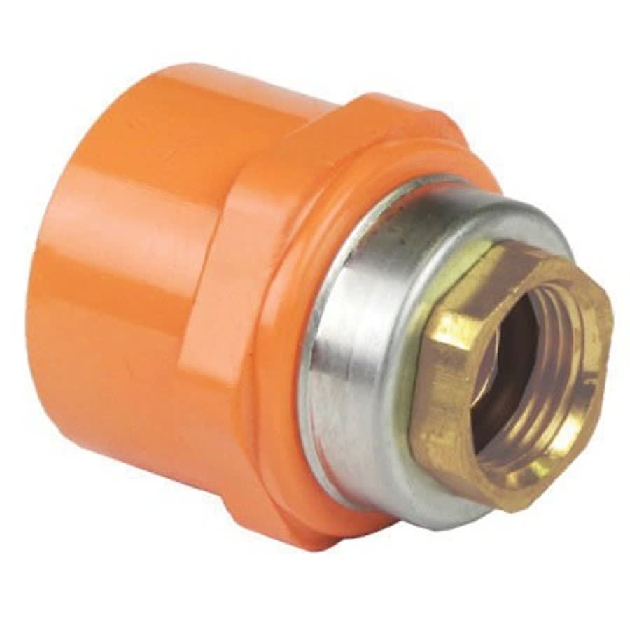 FlameGuard® TorqueSafe™ Adapter, 1 x 3/4 in, Socket x Brass FNPT, CPVC