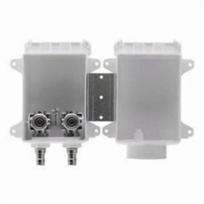 OxBox™ Outlet Box With Valve, 1/2 in, PEX F1960 Grip™ x 3/4 in, Male Hose Thread Outlet, ABS
