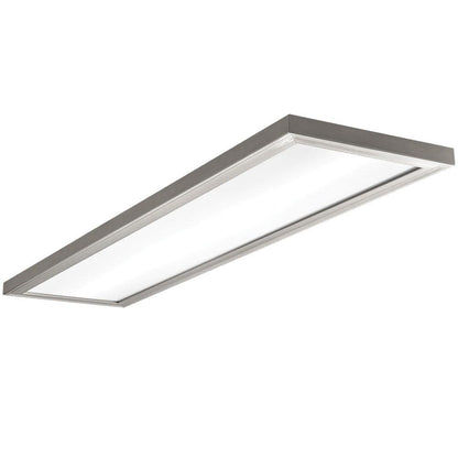 48 in. x 12 in. Low Profile Selectable LED Flush Mount Ceiling Flat Panel Brushed Nickel Rectangle 4000 Lumens Dimmable