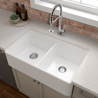 Fireclay Farmhouse White Double Bowl 5050-3220