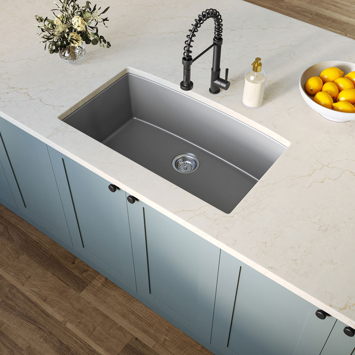 Grey Quartz Single Bowl 3219