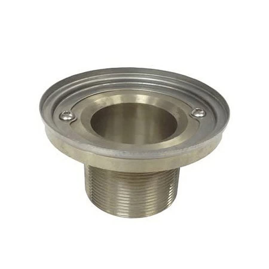 Round Shower Drain Throat, For Use With 2 in IPS Outlet Drain Body, Solid Brass/Stainless Steel