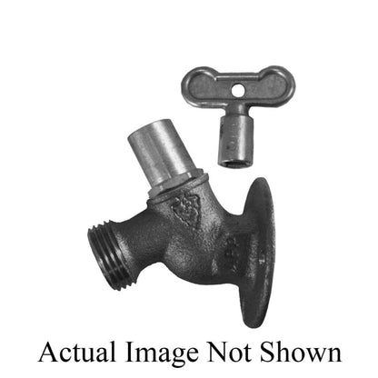 Loose Key Sill Cock, 1/2 in Inlet, FNPT, Rough Satin/Nickel Plated