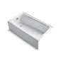 Mendota® Alcove Tub, ADA, 60 x 32 x 16-1/4 in, Left Hand Drain, White