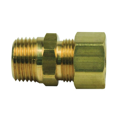 Union, 5/8 x 1/2 in, Comp x MNPT, Brass, Rough Brass, Domestic