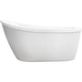 Bingham 59" Free Standing Acrylic Soaking Tub with Reversible Drain, Drain Assembly, and Overflow