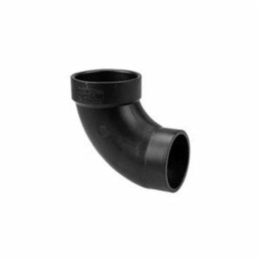 DWV Street 90 deg Elbow, 4 in, Spigot x Hub, ABS