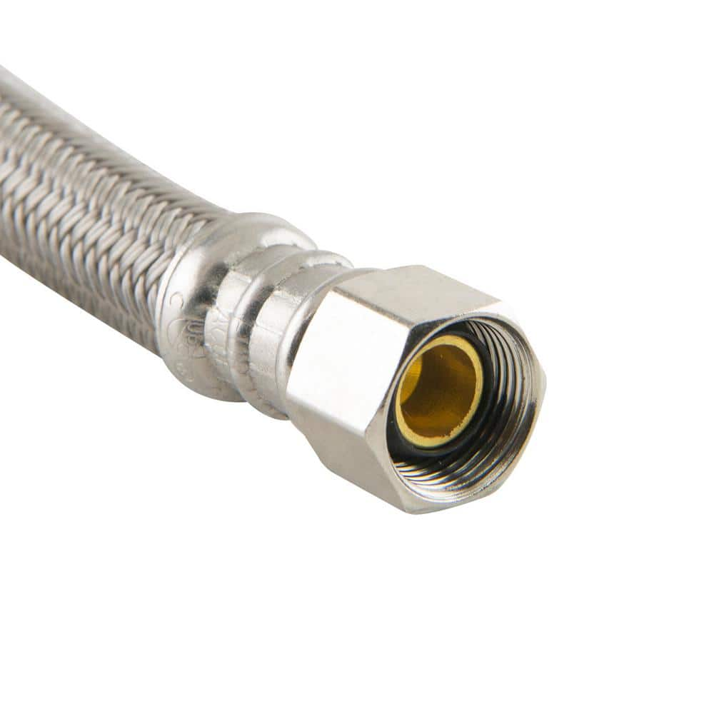 3/8 in. Compression x 7/8 in. Ballcock Nut x 16 in. Braided Polymer Toilet Supply Line