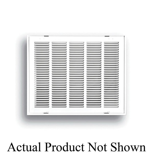 Stamped Fixed Hinge Face Return Filter Grille, 24 x 14 in, 1/2 in Spacing, 1 in Filter, Steel, White