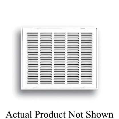 Stamped Fixed Hinge Face Return Filter Grille, 20 x 20 in, 1/2 in Spacing, 1 in Filter, Steel, White