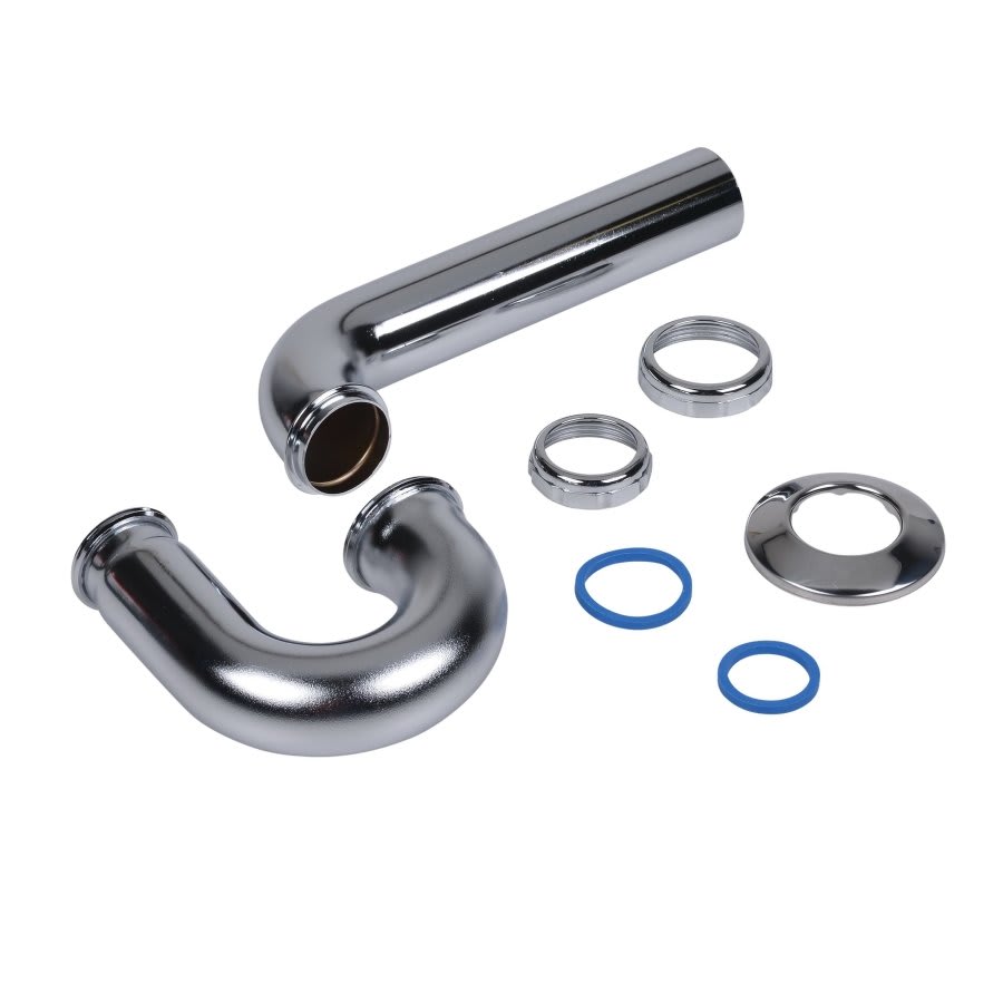 Tubular P-Trap, 1-1/4 x 1-1/2 in, 17 ga, Polished Chrome