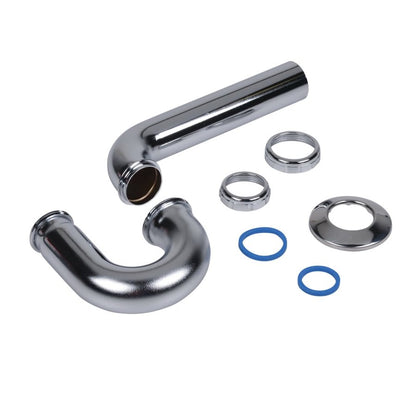 Tubular P-Trap, 1-1/4 x 1-1/2 in, 17 ga, Polished Chrome