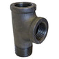 Tee, 3/4 in, FNPT x MNPT x FNPT, 150 lb, Malleable Iron, Black