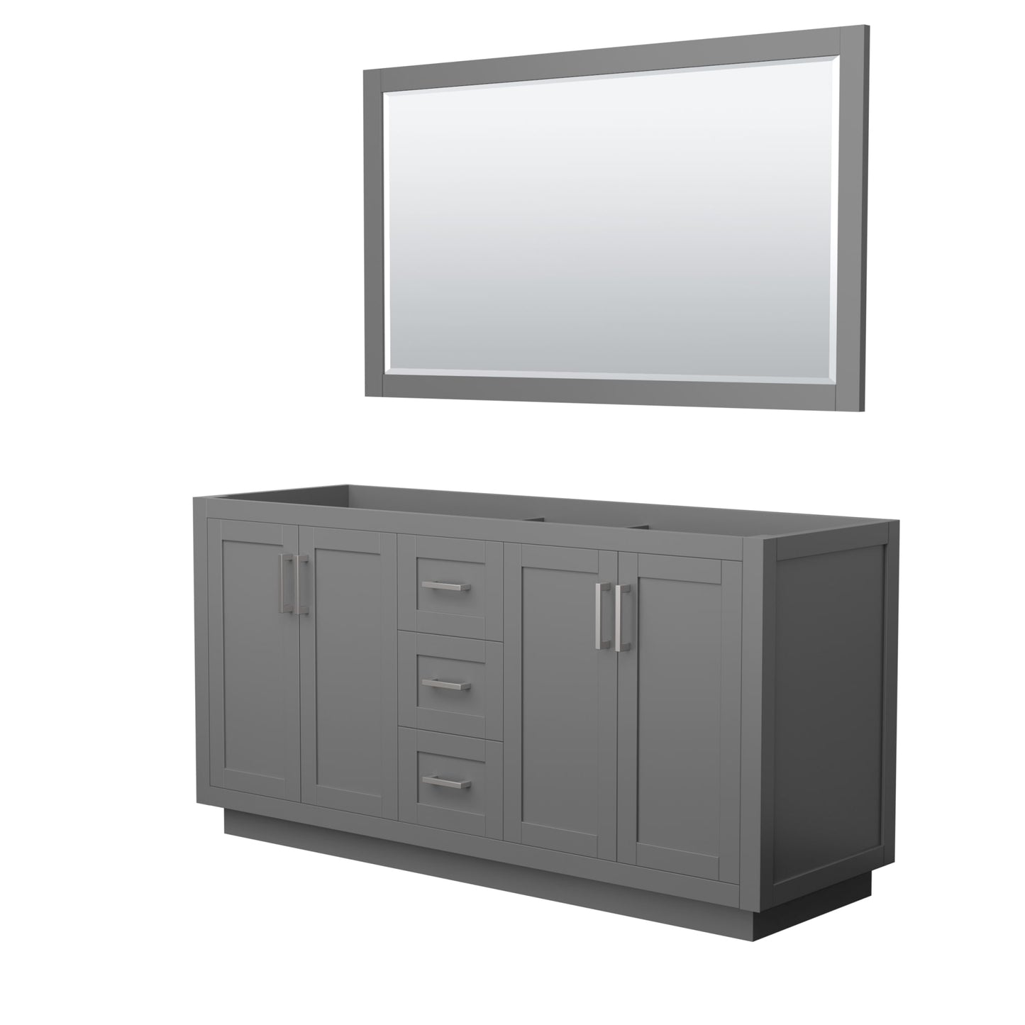 Miranda Double Bathroom Vanity - 65.25W x 33H x 21.75D