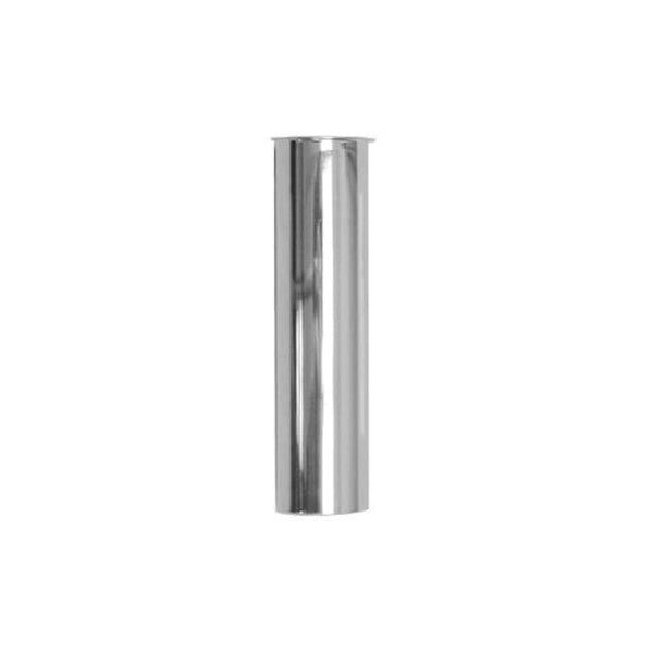 Tubular Tailpiece, 1-1/2 in, Tube x Flange, 20 ga, Polished Chrome