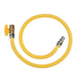 Gas Flex with Ball Valve, 1/2 in ID, 1/2 in, MNPT x FNPT, 48 in L