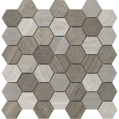 METRO GRAY 2" HEX MIX MO/1212