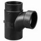 DWV Street Sanitary Tee, 4 in, Spigot x Hub, ABS