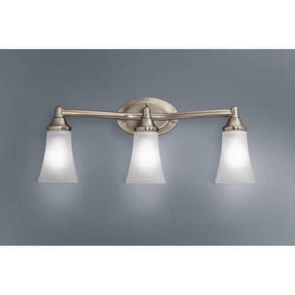 Eva 23" Wide 3 Light Bathroom Vanity Light with Frosted Shades