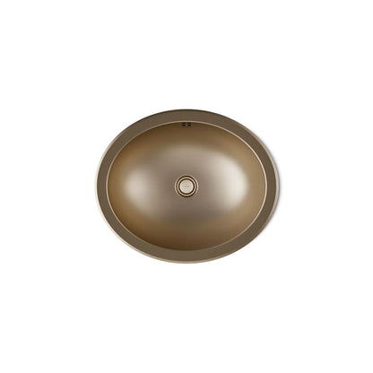 Bachata 16-11/16" Oval Stainless Steel Undermount Bathroom Sink with Overflow
