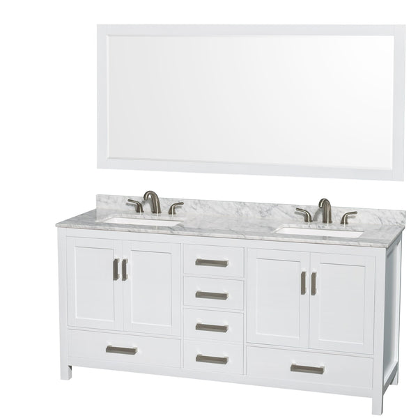 Sheffield Double Bathroom Vanity - 72W x 35H x 22D