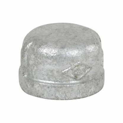 Cap, 4 in, FNPT, 150 lb, Malleable Iron, Galvanized