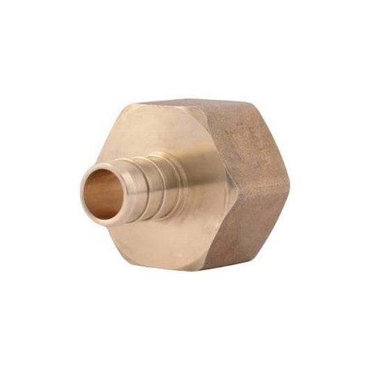 Female Adapter, 1/2 x 3/4 in, Crimp PEX x FNPT, Brass